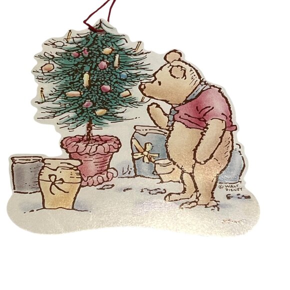Winnie The Pooh Christmas Tree Paper Ornaments Set Of 4 Michel & Company - Picture 2 of 3